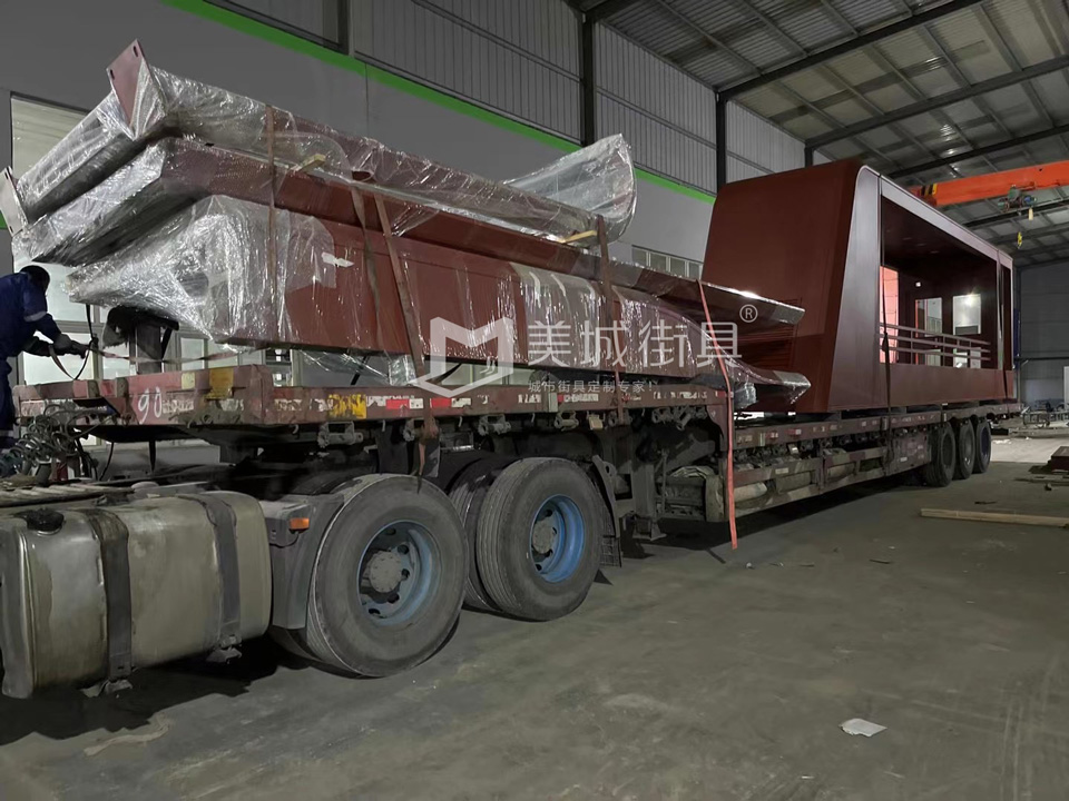 2022.10.6美城街具供應忻州第二車、第三車候車亭發(fā)貨記錄